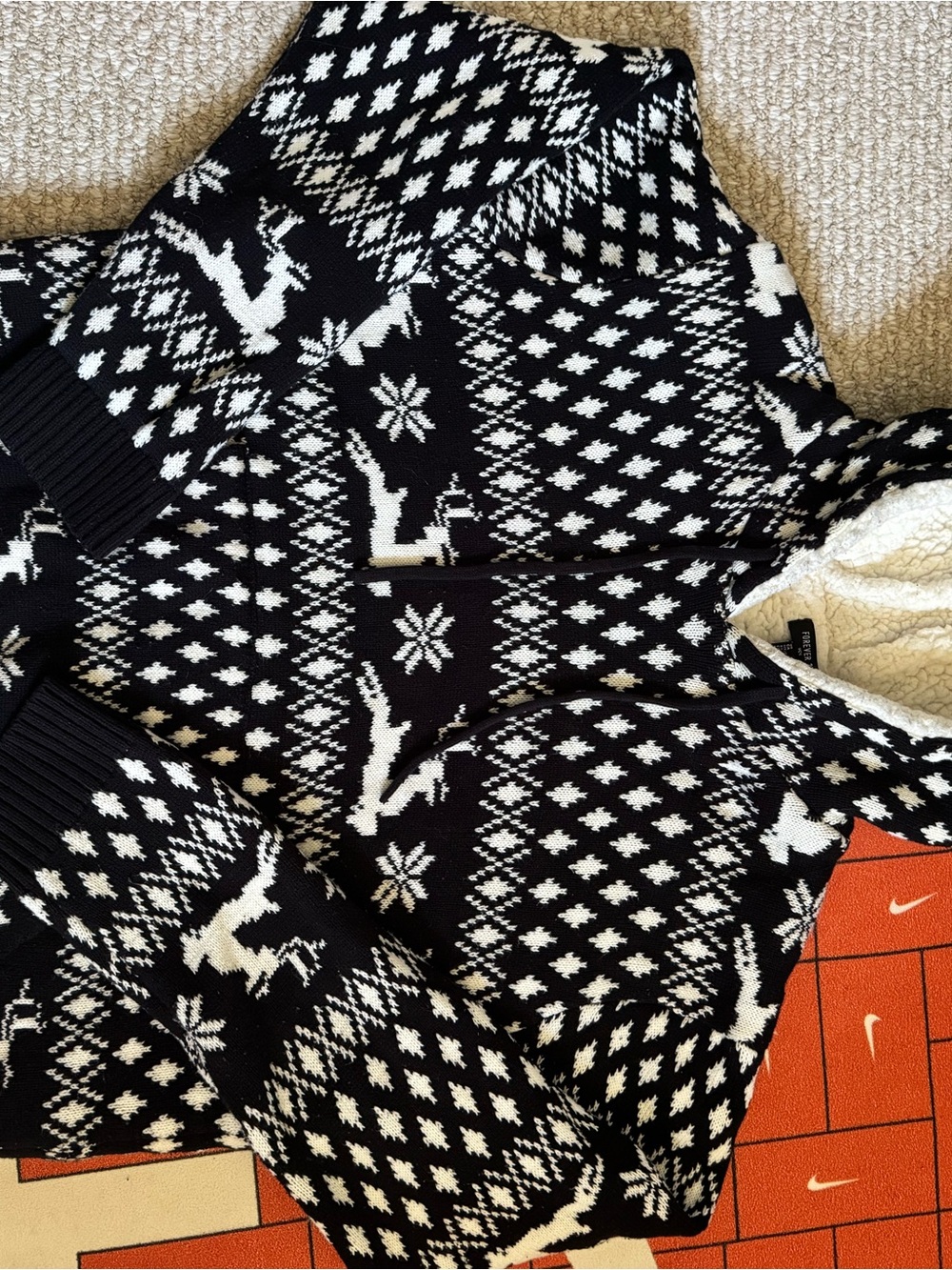 Winter Sherpa hoodie sweater and PacSun Cotton sweater